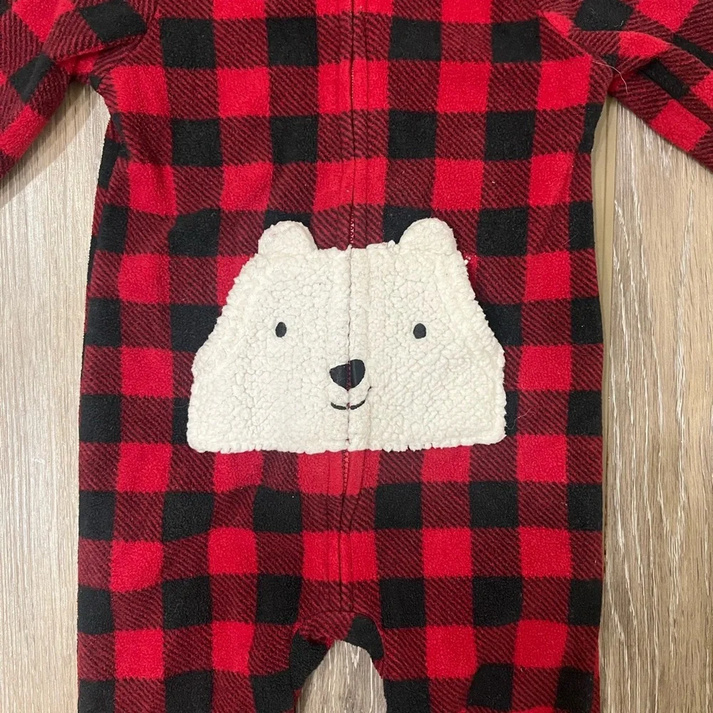 Carter's Baby Bear Buffalo Check Jumpsuit